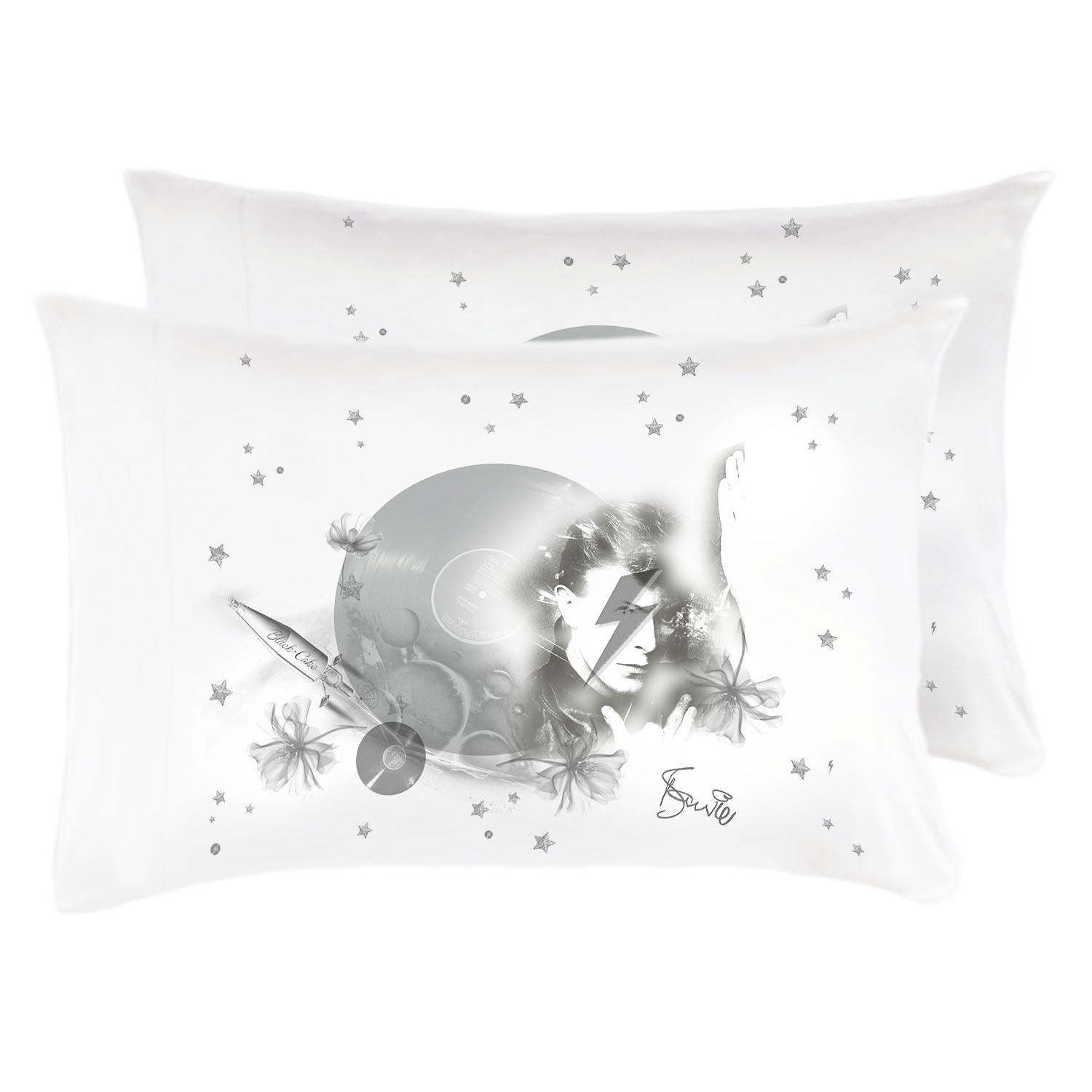 Cosmic Space Oddity David Bowie Satin Pillowcase Set