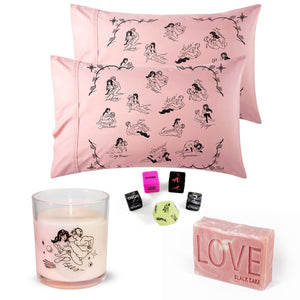 Valentine Day Zodiac Horoscope Love Pillowcase, Soap, Candle Playdate Gift Sets